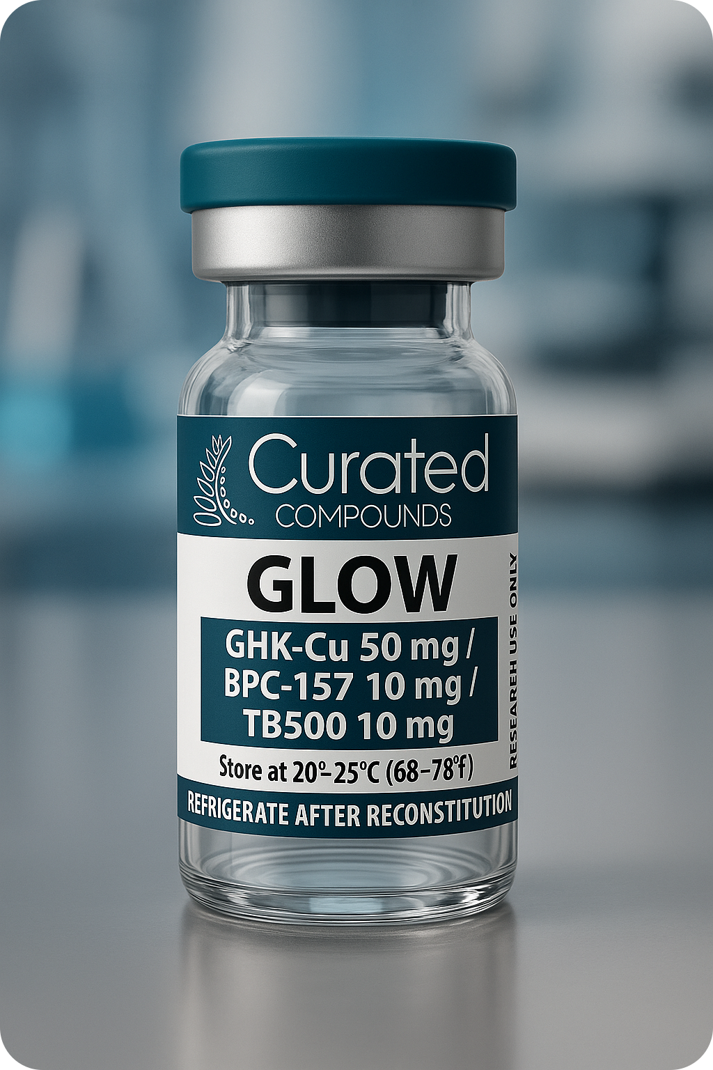 GLOW GHK-Cu (50mg) / BPC-157 (10mg) / TB500 (10mg)