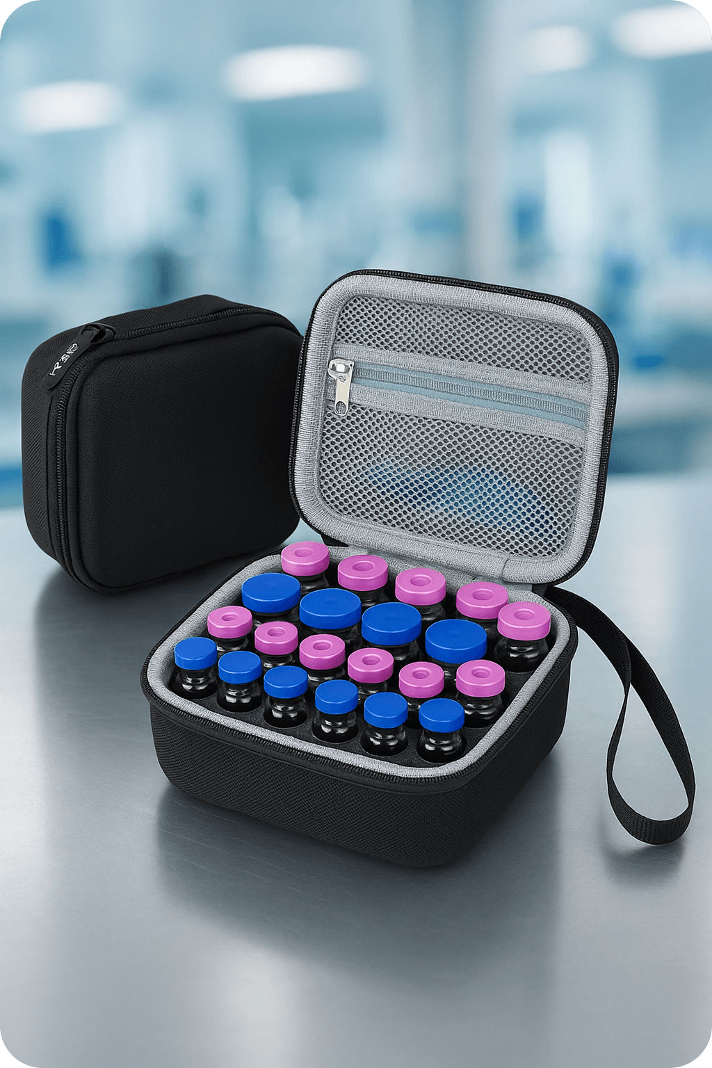 Vial Storage Case - Black